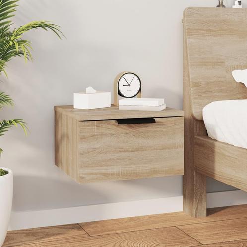 vidaXL Nachtkastje wandgemonteerd 34x30x20 cm sonoma, Huis en Inrichting, Slaapkamer | Nachtkastjes, Nieuw, Minder dan 45 cm, Hout