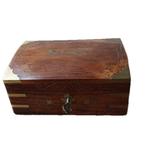 Sieradendoos - mahoniehout - messing, Antiek en Kunst