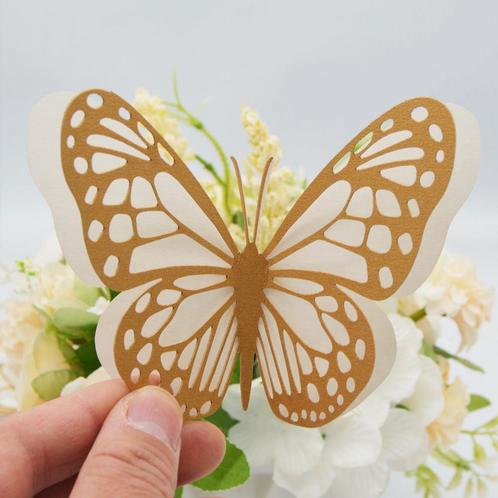 Cake topper 3D decoratie vlinders of muur decoratie met, Hobby en Vrije tijd, Knutselen, Ophalen of Verzenden