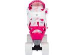 Nijdam Rolschaatsen Verstelbaar - Feather Drops - Roze -, Verzenden, Zo goed als nieuw
