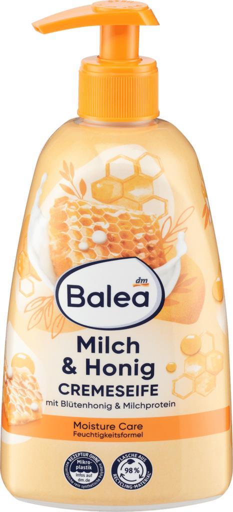 Balea Crème Zeep Melk & Honing in pompje, 500ml, Sieraden, Tassen en Uiterlijk, Uiterlijk | Lichaamsverzorging, Verzenden