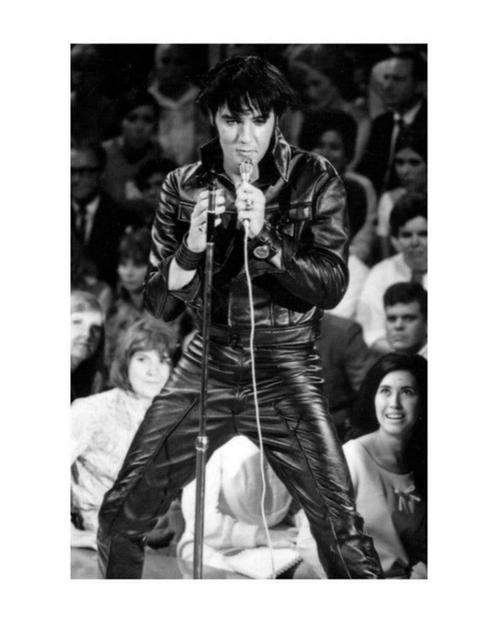 Kunstdruk Elvis Presley 68 Comeback Special 40x50cm, Huis en Inrichting, Woonaccessoires | Schilderijen, Tekeningen en Foto's