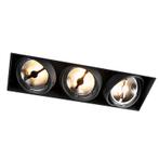 Inbouwspot zwart AR111 trimless 3-lichts - Oneon, Huis en Inrichting, Lampen | Spots, Nieuw, Overige stijlen