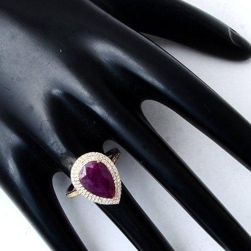 Zonder Minimumprijs - Ring - 14 karaat Geel goud - 4.13ct., Sieraden, Tassen en Uiterlijk, Ringen