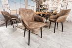 Elegante armleuningstoel TURIJN vintage taupe met, Huis en Inrichting, Stoelen, Ophalen of Verzenden, Nieuw