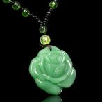 Collier met Roos in Groene Aventurijn - Symbool van