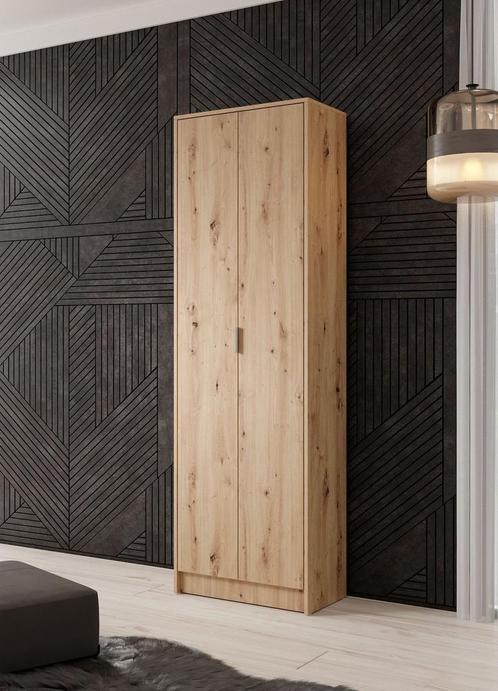 Schoenenkast Nicole - Eiken - 60 cm - Opbergkasten - Kast, Huis en Inrichting, Kasten | Vitrinekasten, 25 tot 50 cm, Nieuw, 150 tot 200 cm