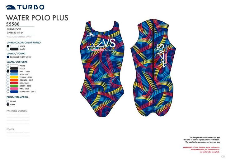 Turbo waterpolobadpak zvvs voorbeeld 1, Watersport en Boten, Waterpolo, Nieuw, Verzenden