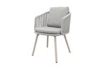 VDG Ohio dining chair aluminium/rope - mokka, Tuin en Terras, Tuinstoelen, Verzenden, Nieuw, Overige materialen