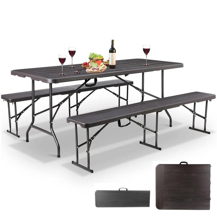MaxxGarden Vouwtafel - Inklapbare Picknickset - met 2 Zit..., Tuin en Terras, Tuintafels, Nieuw, Verzenden