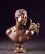 Oskar Gladenbeck (1850-1921) - Buste, Buste van Afrikaanse, Antiek en Kunst