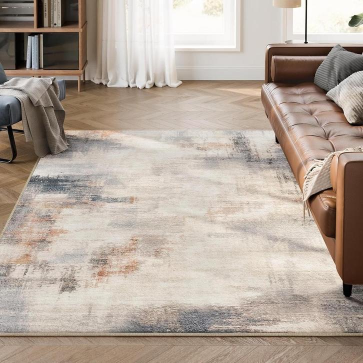 Vloerkleed abstract - 160x230 cm - laagpolig - antislip -, Huis en Inrichting, Stoffering | Vloerbedekking, Verzenden