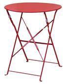 Ronde opklapbare tafel | Rood | Staal |71(h) x 59,5(Ø)cm, Verzenden, Nieuw in verpakking