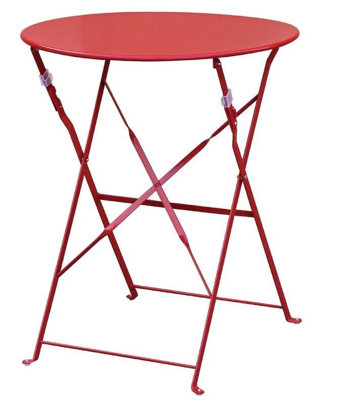 Ronde opklapbare tafel | Rood | Staal |71(h) x 59,5(Ø)cm, Zakelijke goederen, Horeca | Keukenapparatuur, Verzenden