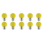 LED Lamp 10 Pack - Romba - Geel Gekleurd - E27 Fitting - 1W, Huis en Inrichting, Lampen | Tafellampen, Ophalen of Verzenden, Nieuw