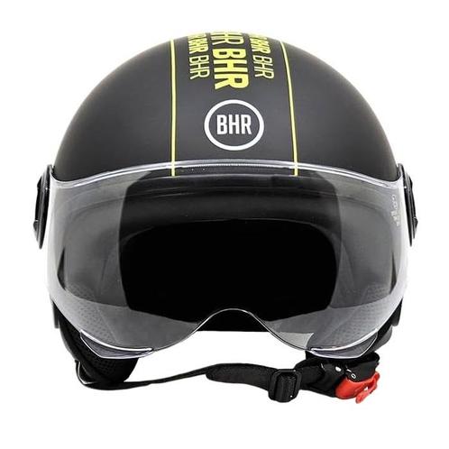 BHR 835 vespa helm zwart stripe, Motoren, Kleding | Motorhelmen, Nieuw met kaartje, Verzenden