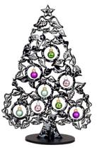 Kerstboom van hout Zwart/Zilver 38cm (Decoratie voor binnen), Diversen, Kerst, Ophalen of Verzenden, Nieuw