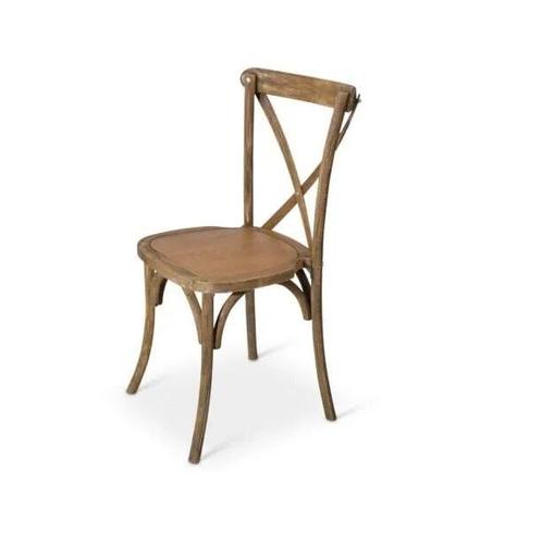 Stapelstoel Cross Back houten 40 x 44 x 90 cm (Stoelen), Tuin en Terras, Tuinstoelen, Nieuw, Verzenden