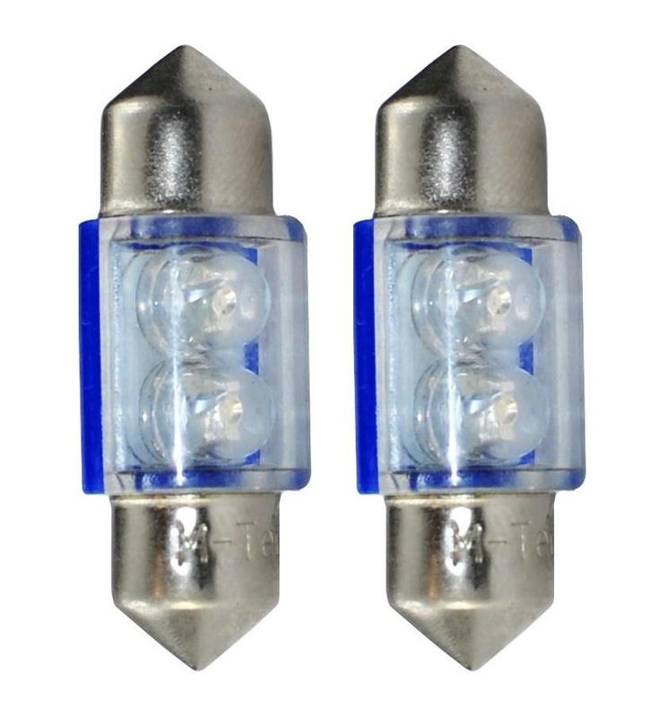 C5W autolamp 2 stuks 31mm blauw | LED festoon SV8.5 0.13W -, Auto-onderdelen, Verlichting, Nieuw, Verzenden