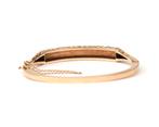Een 14 krt. roségouden bangle armband met opaal, Sieraden, Tassen en Uiterlijk, Armbanden, Gebruikt