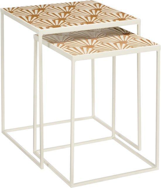 2dekans | Mica Decorations Odile Bijzettafel Set van 2 –, Tuin en Terras, Tuinsets en Loungesets, Zo goed als nieuw, Ophalen of Verzenden