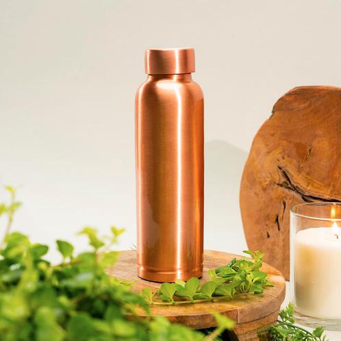 Puur koperen waterfles glad ± 950 ml, Sport en Fitness, Gezondheidsproducten en Wellness, Nieuw