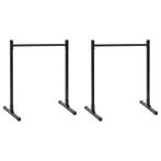 vidaXL Dip station 2 pcs Zwart 55 x 90 x 104.5 cm, Verzenden, Nieuw