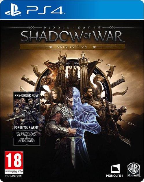 Middle Earth Shadow of War gold edition(PS4 tweedehands, Spelcomputers en Games, Games | Sony PlayStation 4, Zo goed als nieuw