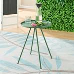 Tuintafel Fosen rond 55xØ42 cm groen [en.casa], Verzenden, Nieuw