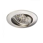 Inbouwspot Lucca | Kantelbaar | Rond | Geborsteld nikkel, Nieuw, Modern, Plafondspot of Wandspot, Verzenden