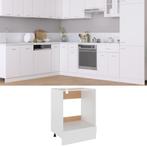 vidaXL Ovenkast Riga 60x46x81,5 cm bewerkt hout wit, Huis en Inrichting, Keuken | Keukenelementen, Verzenden, Nieuw, Wit