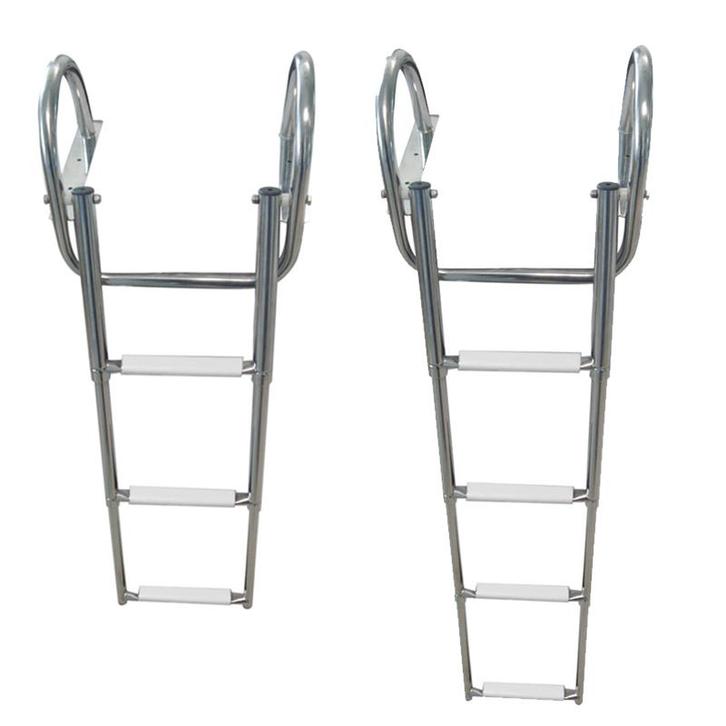 Zwemtrap Telescopisch RVS316 met 1 + 3 Treden en Zijbeugels, Watersport en Boten, Bootonderdelen, Nieuw, Zeilboot of Motorboot