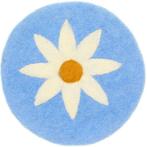 Vilten Onderzetter Rond - Blauw met Witte Margriet - 20 cm -, Nieuw, Ophalen of Verzenden