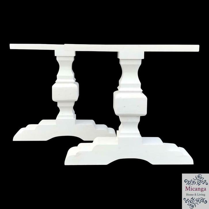 Onderstel kloostertafel / kloostersalontafel - kolompoten, Huis en Inrichting, Tafelonderdelen, Nieuw, Overige houtsoorten, Overige vormen