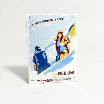 KLM verwarmde nostalgisch emaille beschikbaar voor biedingen