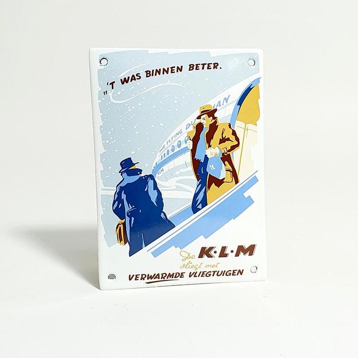 KLM verwarmde nostalgisch emaille, Verzamelen, Merken en Reclamevoorwerpen, Verzenden