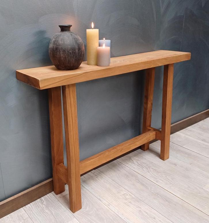 Sidetable TEAK | 120x80x25 |, Huis en Inrichting, Tafels | Sidetables, 100 tot 150 cm, 25 tot 50 cm, Rechthoekig, Nieuw, Teakhout