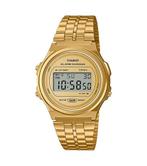 Casio Vintage Iconic A171WEG-9AEF Unisex Horloge 37 mm - Gou, Verzenden, Nieuw