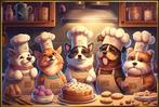 Puppie Chefs Puzzel (1000 stukjes) | Piece of Mind - Puzzels, Hobby en Vrije tijd, Nieuw, Verzenden
