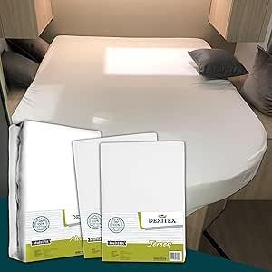 Textielpakket Queensbed/Eilandbed - 1 molton met 2 jersey, Huis en Inrichting, Slaapkamer | Beddengoed, Wit, Nieuw, Verzenden