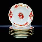 Meissen - First Choice - Set of 6 Desert Plates - Red Court, Antiek en Kunst