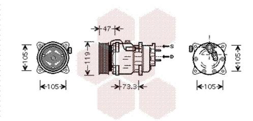 AIRCO COMPRESSOR VOOR CITROEN C4 LA/LC 2004-2008 6453KW, Auto-onderdelen, Airco en Verwarming, Nieuw, Ophalen of Verzenden