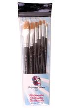 PXP 6 Brushes Flat Profigrime Synthetic Hair, Verzenden, Nieuw
