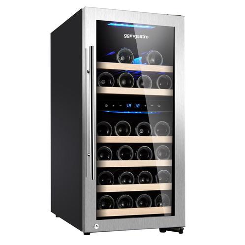 GGM Gastro | Wijnkoelkast - 2 klimaatzones - 100 liter - |, Witgoed en Apparatuur, Koelkasten en IJskasten, 100 tot 150 liter