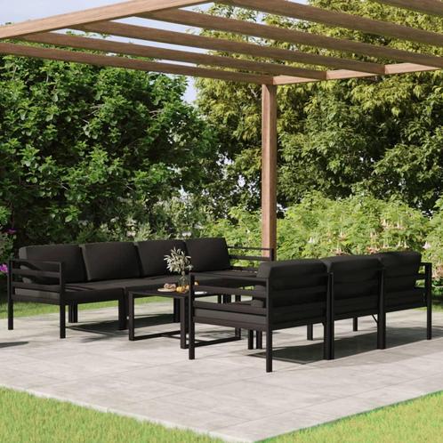 vidaXL 8-delige Loungeset met kussens aluminium, Tuin en Terras, Tuinsets en Loungesets, Loungeset, Nieuw, Aluminium, Verzenden