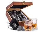 Veiling - Whisky Set met 8 Koelstenen en 4 Whiskey Glazen