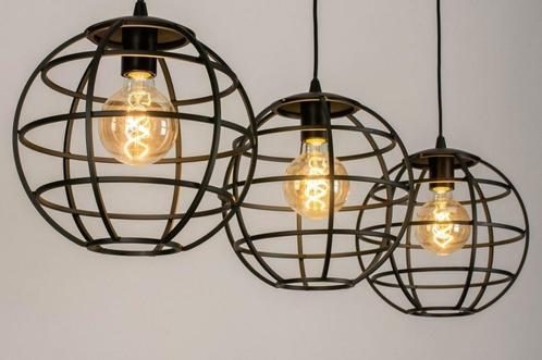 Rietveld Hanglampen - Zwart - Metaal, Huis en Inrichting, Lampen | Hanglampen, Verzenden