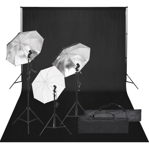 vidaXL Fotostudioset met verlichtingsset en achtergrond, Audio, Tv en Foto, Fotografie | Fotostudio en Toebehoren, Nieuw, Verzenden