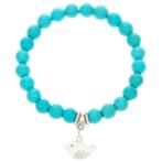 Fako Bijoux® - Armband - Turquoise Kralen - Vogel - 8mm, Verzenden, Nieuw