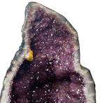 44KG Dieppaarse Amethist Geode met Citrien Accenten en, Verzamelen, Mineralen en Fossielen